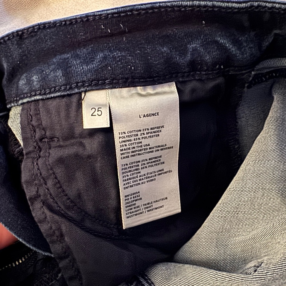 L’Agence Sneeki Low Rise Straight Jeans in Westmont. - Picture 12 of 12